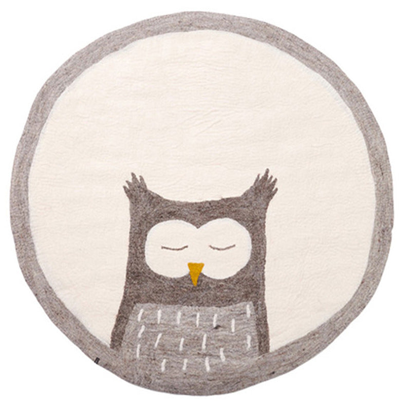 Adorable Kids' Cartoon Play Rug, Machine Washable