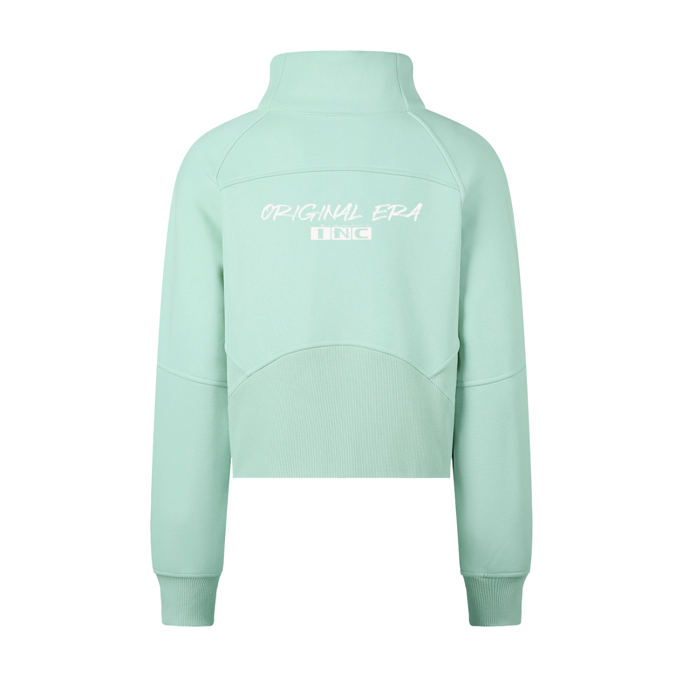 Accent Gold Cropped Half-Zip Sweatshirt