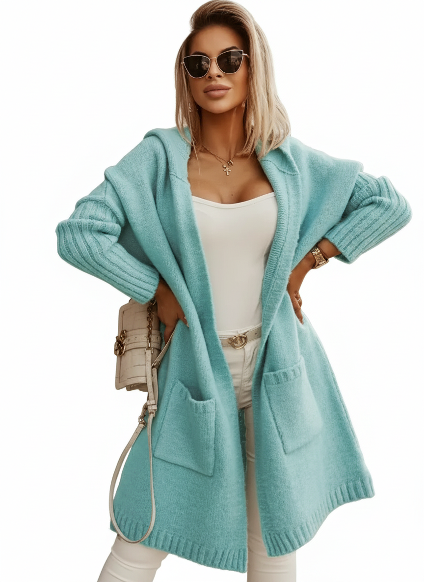 Full Size SIMPLY LIVE Hooded Cardigan