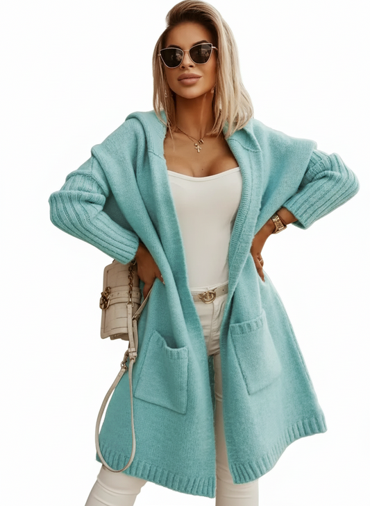 Full Size SIMPLY LIVE Hooded Cardigan