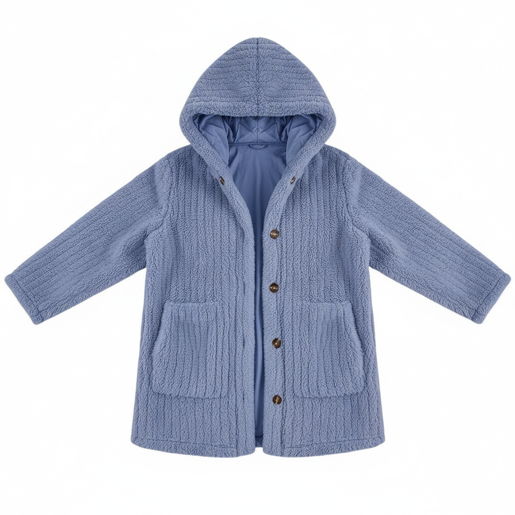 Women's Regular Sleeve Hooded Loose Plush Coat