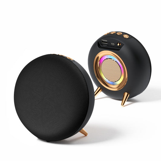 Creative Seven Lights Heavy Bass Cloth Art Bluetooth Speaker