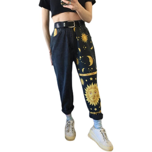 Sun & Moon Black Harem Lounge Jeans