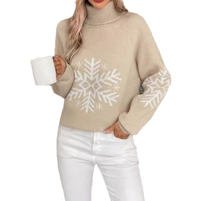 Women's High Collar Christmas Sweaters
