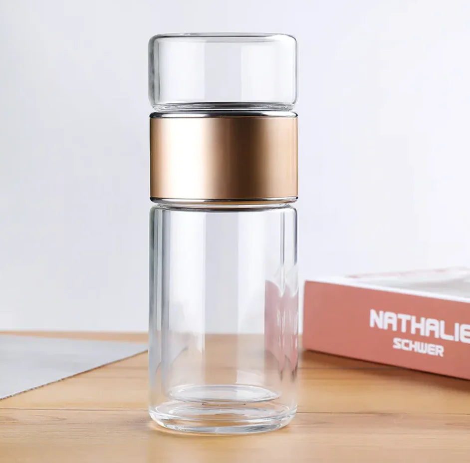 Dual Glass Office Tea Mug