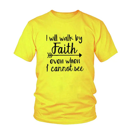 Unisex Will Walk By Faith Graphic T-Shirt