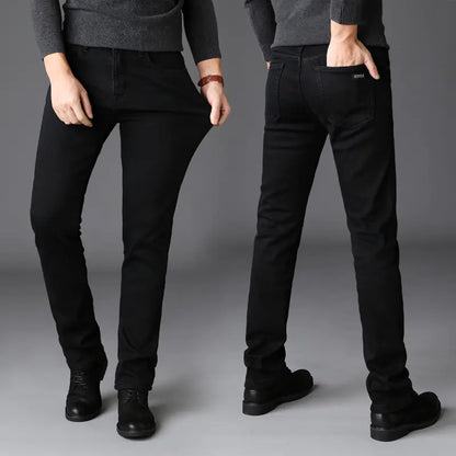 Men's Slim Straight Black Jeans