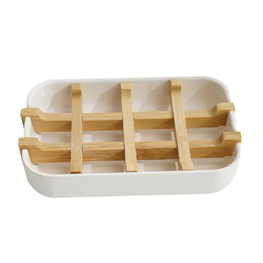 EcoChic Bamboo Soap Holder with Drain