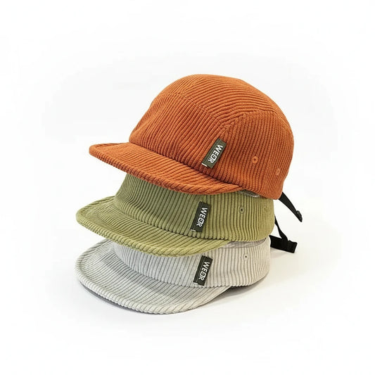 Solid Color Corduroy Baseball Cap for Couples
