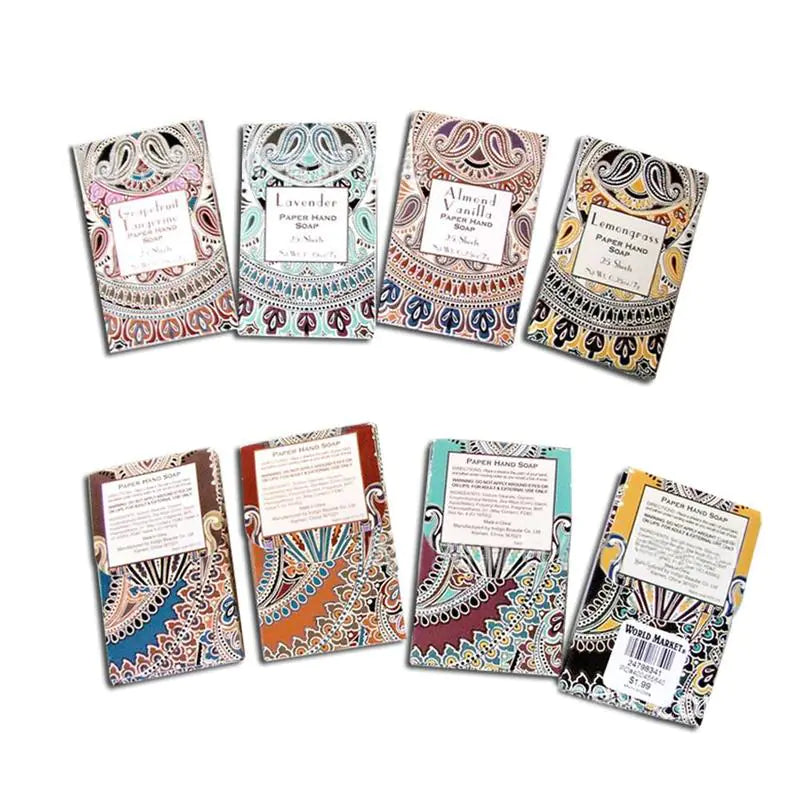 Instant Dissolving Paper Soap Sheets - Various Designs