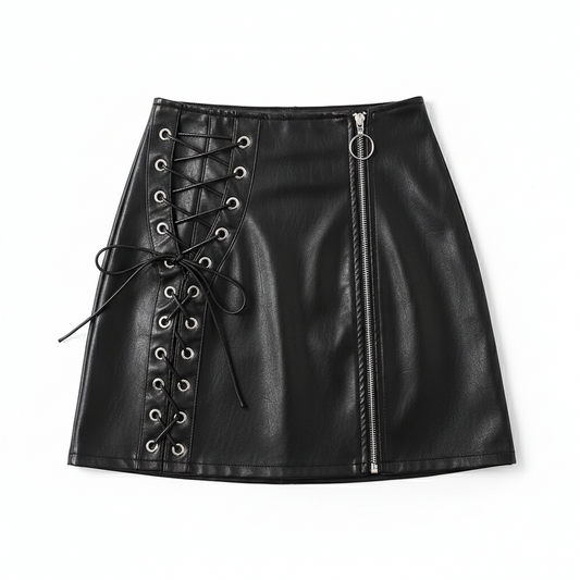 Silver Black Bodycon Midi Skirt