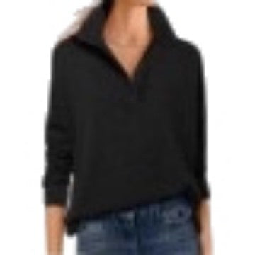 Solid Color V-neck Long Sleeve Top