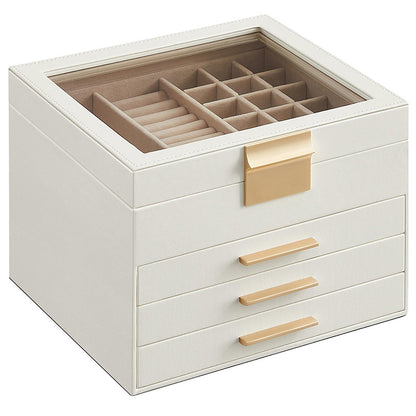 4-Layer Transparent Jewelry Box for Bracelets and Rings