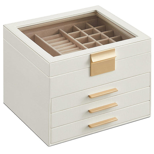 4-Layer Transparent Jewelry Box for Bracelets and Rings