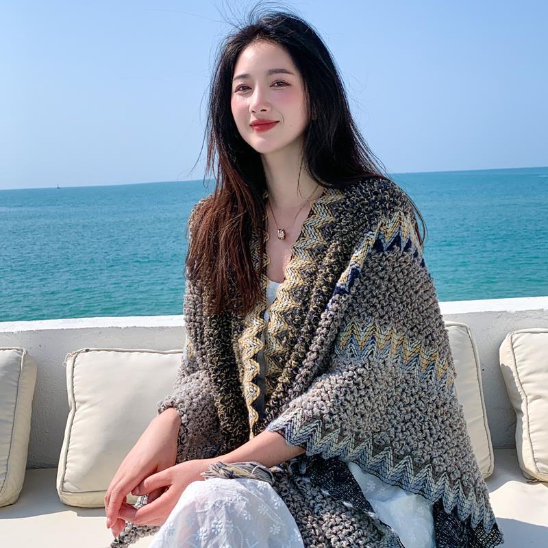 Yunnan Vintage Fringe Travel Shawl