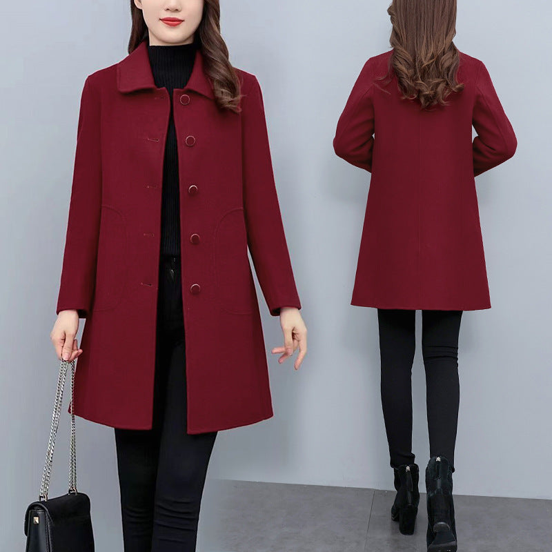 Women's Autumn And Winter Woolen Coat