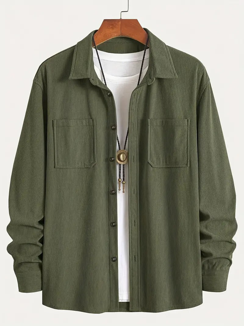 Men Spring Button Jacket Coat
