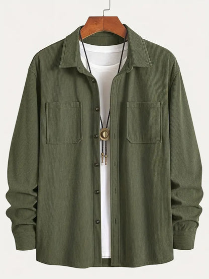 Men Spring Button Jacket Coat