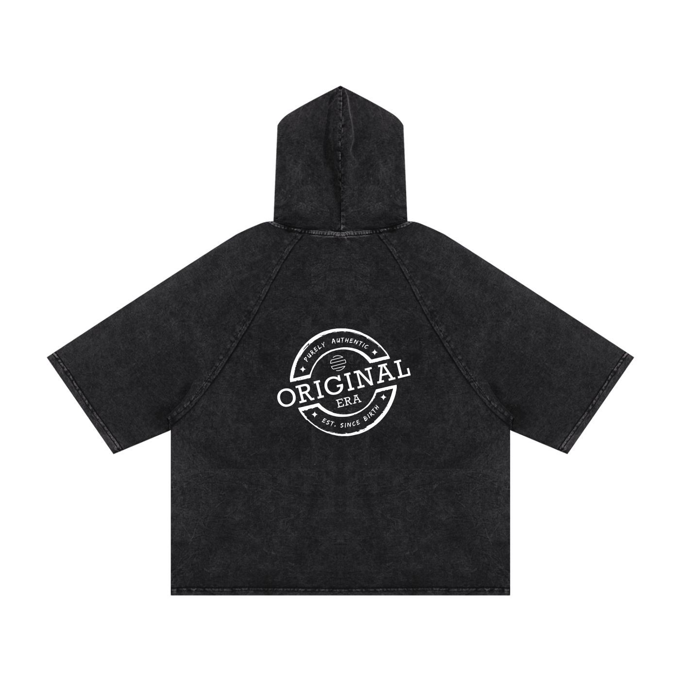 Cross Snow Washed Hooded Boxy T-Shirt