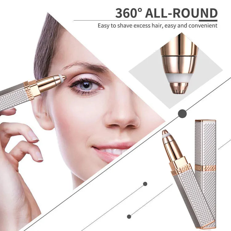 2-in-1 USB Lipstick Shaver & Brow Trimmer