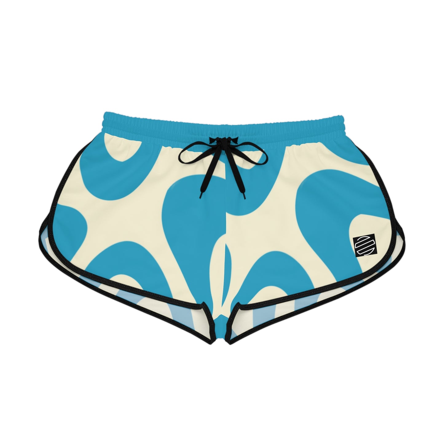 Women's Retro Blue Wave Relaxed Shorts