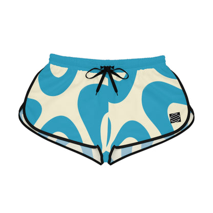 Women's Retro Blue Wave Relaxed Shorts