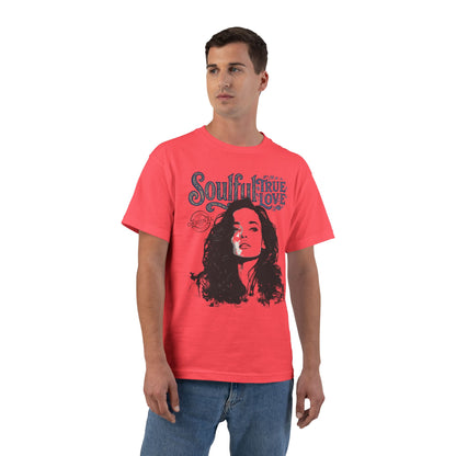 Soulful True Love Portrait T-Shirt — Romantic Couple Graphic Tee