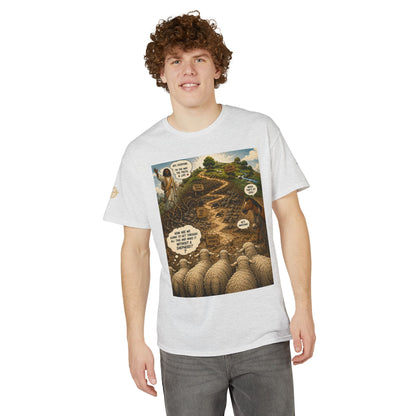 Sheep In the Wild Graphic T-Shirt — "God Has My Back" Faith Tee