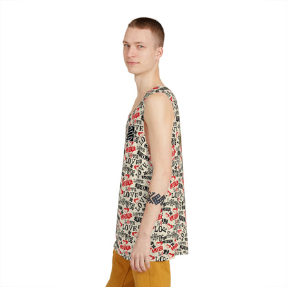 Love Pattern Tank Top — Men’s Tank