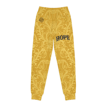 Youth Joggers — Golden Damask "HOPE"