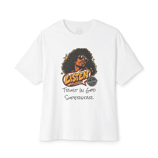 Listen Graphic Tee — "Trust in God" Retro Soul Portrait T‑Shirt