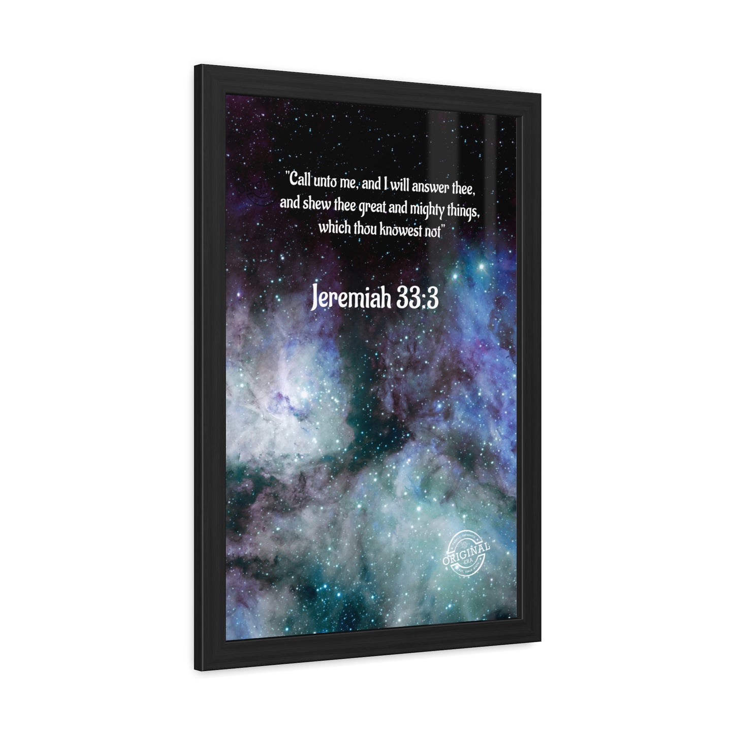 Jeremiah 33:3 Framed Poster — Inspirational Scripture Wall Art