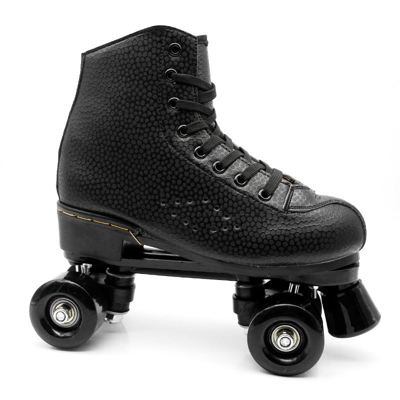 Classic Solic Coloured LED Quad Roller Skates