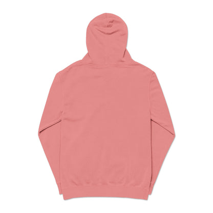 Embroidered Swan Graphic Hoodie — Vintage Pigment-Dyed