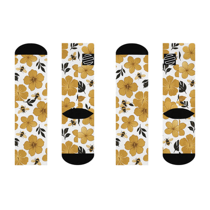 Humbly Floral Bee Crew Socks