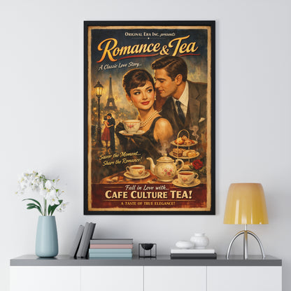 Vintage Romance & Tea Poster — Cafe Culture Tea Wall Art