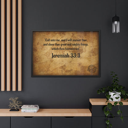 Jeremiah 33:3 Framed Poster — Inspirational Scripture Wall Art