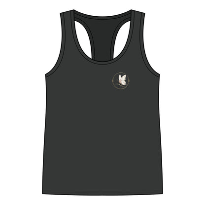 Women's Racerback Tank Top — Delicate Butterfly Floral Yoga Tank