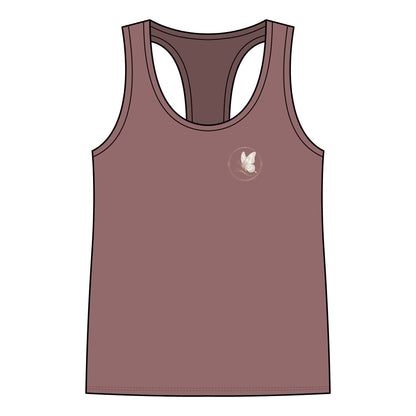 Women's Racerback Tank Top — Delicate Butterfly Floral Yoga Tank