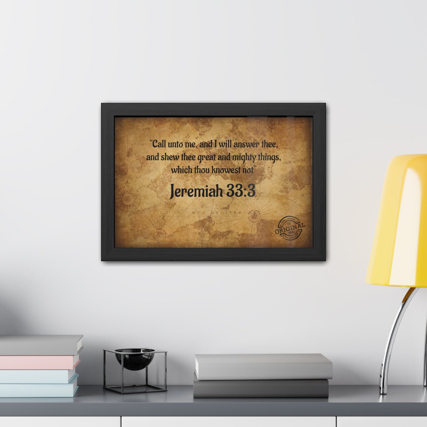 Jeremiah 33:3 Framed Poster — Inspirational Scripture Wall Art