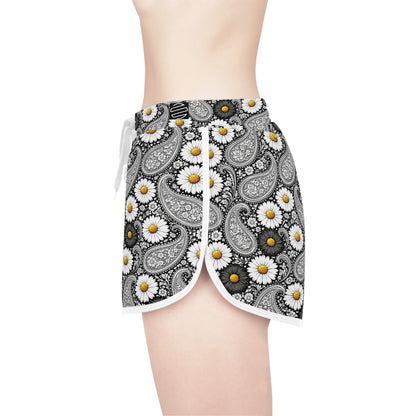 Women's Relaxed Shorts — Floral Boho Lounge & Summer Beachwear