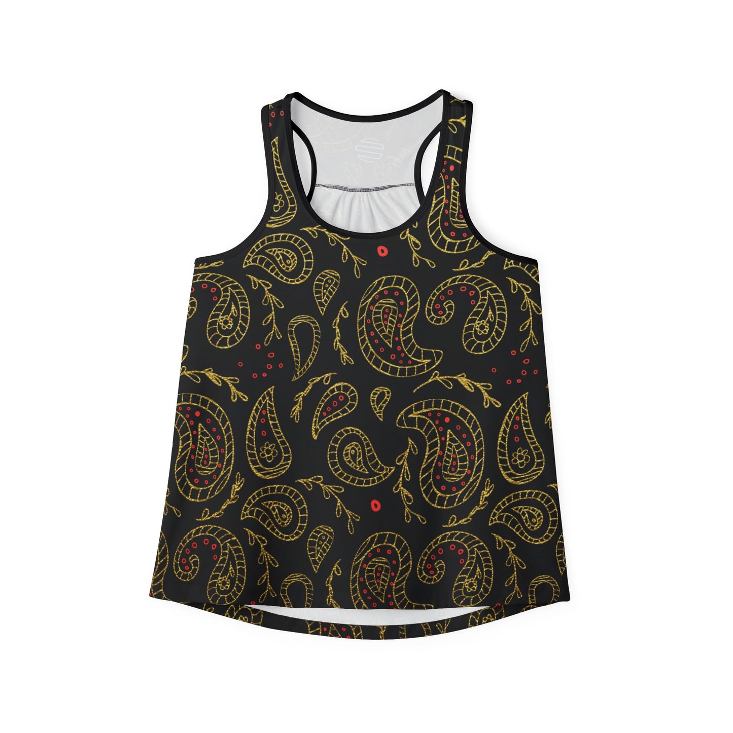 Women's Boho Black & Gold Tank Top