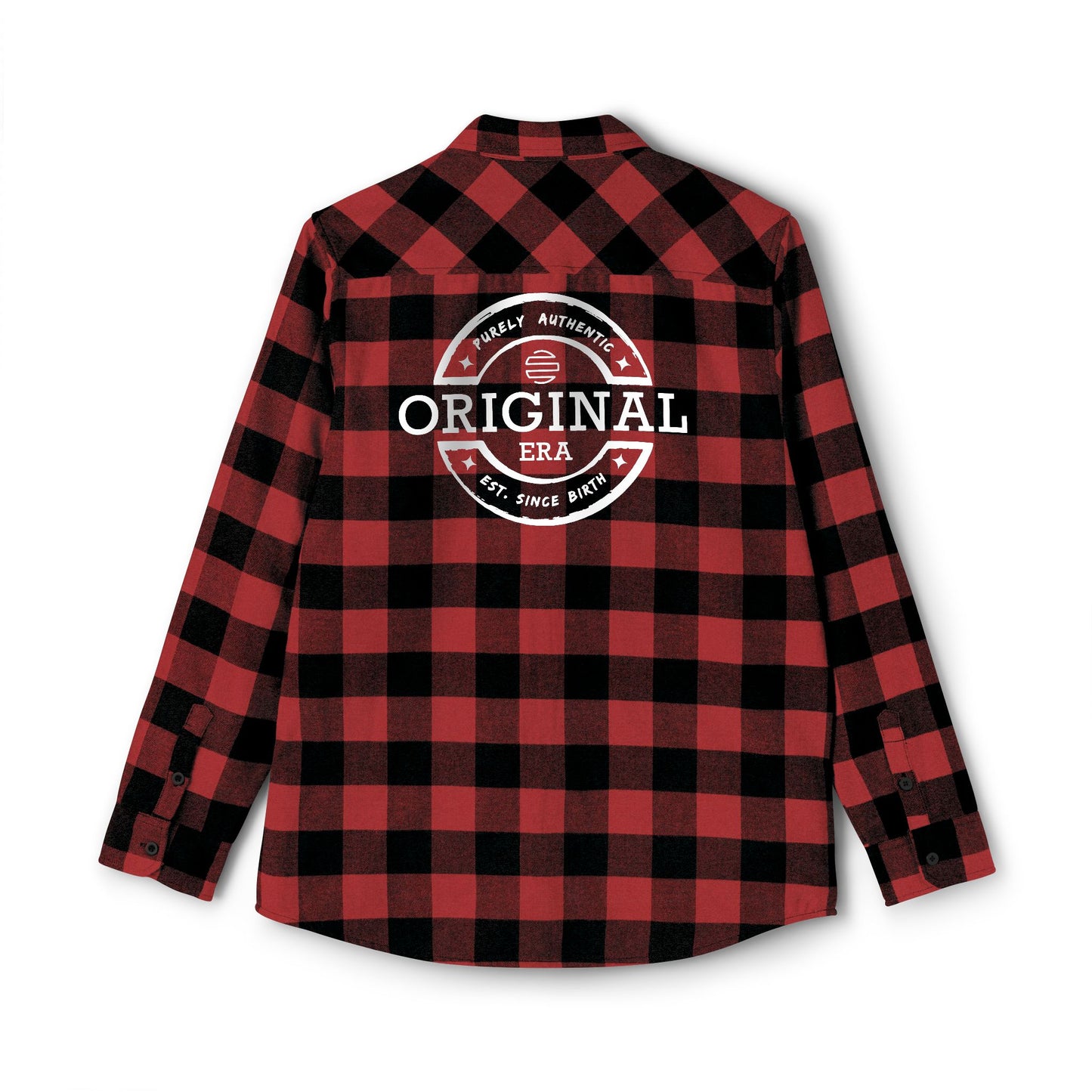Original Era Plaid Flannel Shirt — Vintage Logo Back
