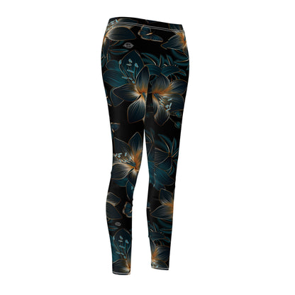 Floral Night Bloom Women's Leggings — All-Over Print