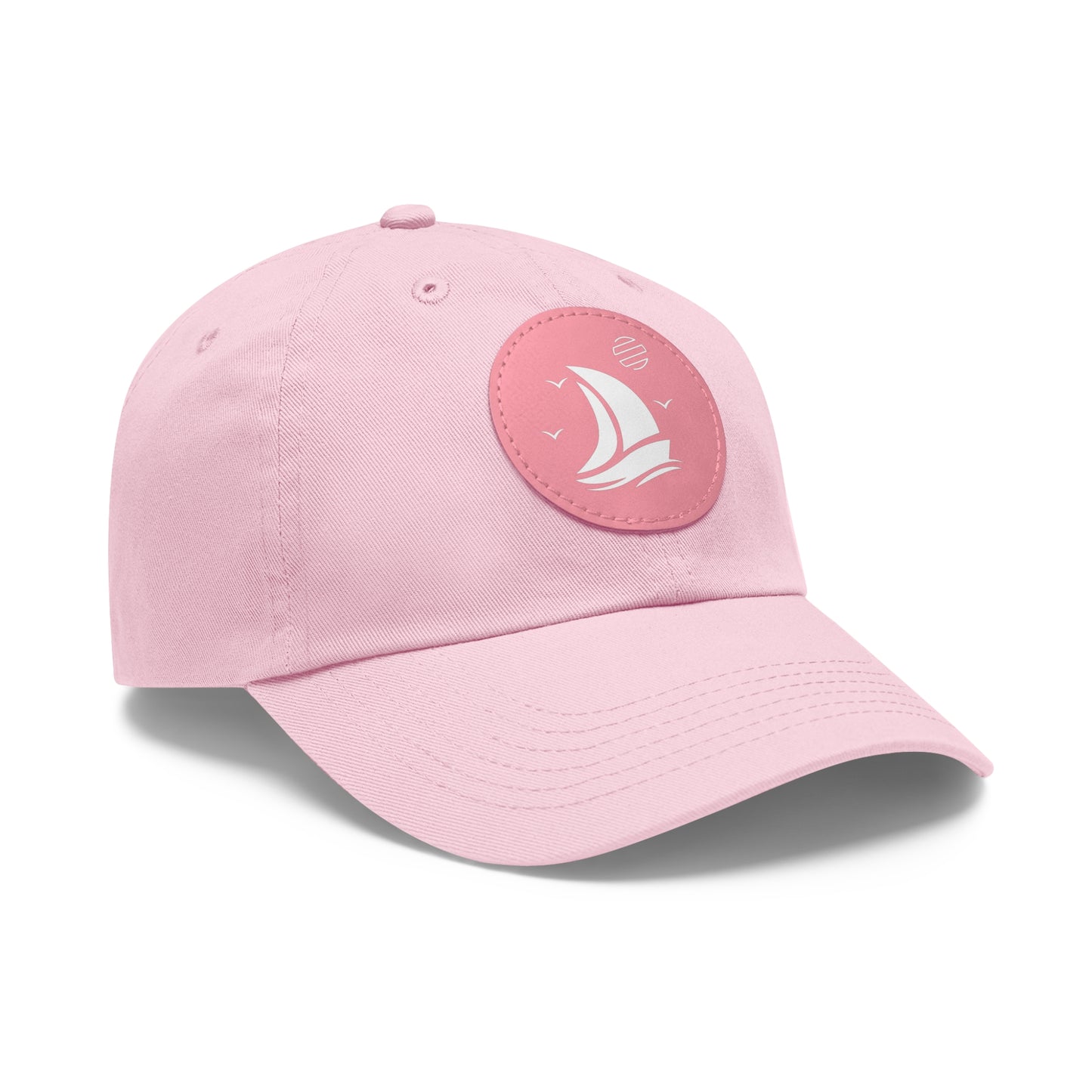 Set For Sail Leather Patch Dad Hat — Nautical Baseball Cap