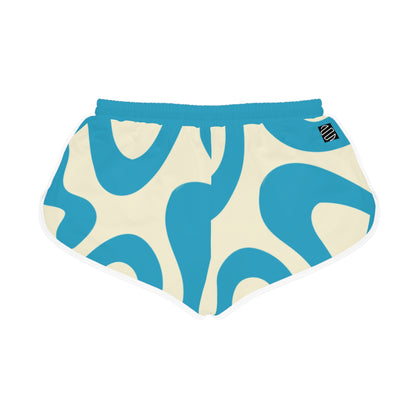 Women's Retro Blue Wave Relaxed Shorts