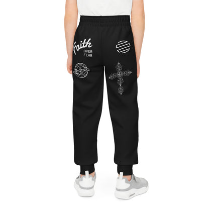 Faith Over Fear Youth Joggers – Trendy, Comfortable, Stylish Pants for Kids, Perfect for Daily Wear, Inspirational Gift, Active Lifestyle