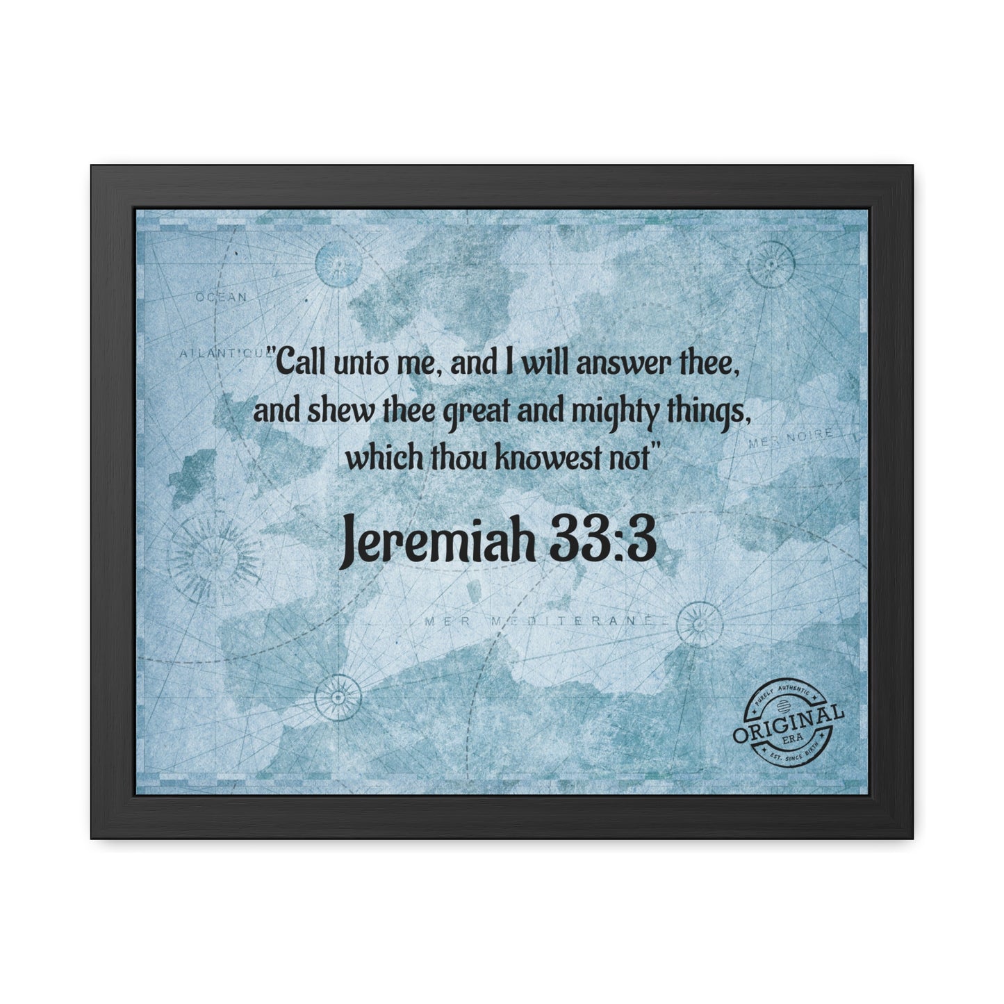Jeremiah 33:3 Framed Poster — Inspirational Scripture Wall Art