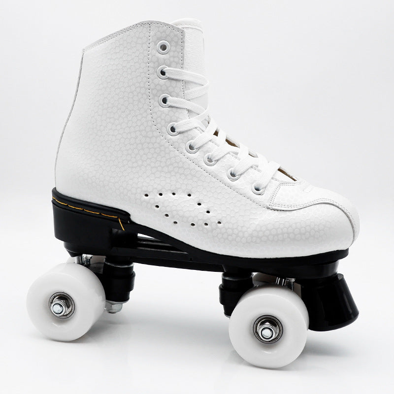 Classic Solic Coloured LED Quad Roller Skates