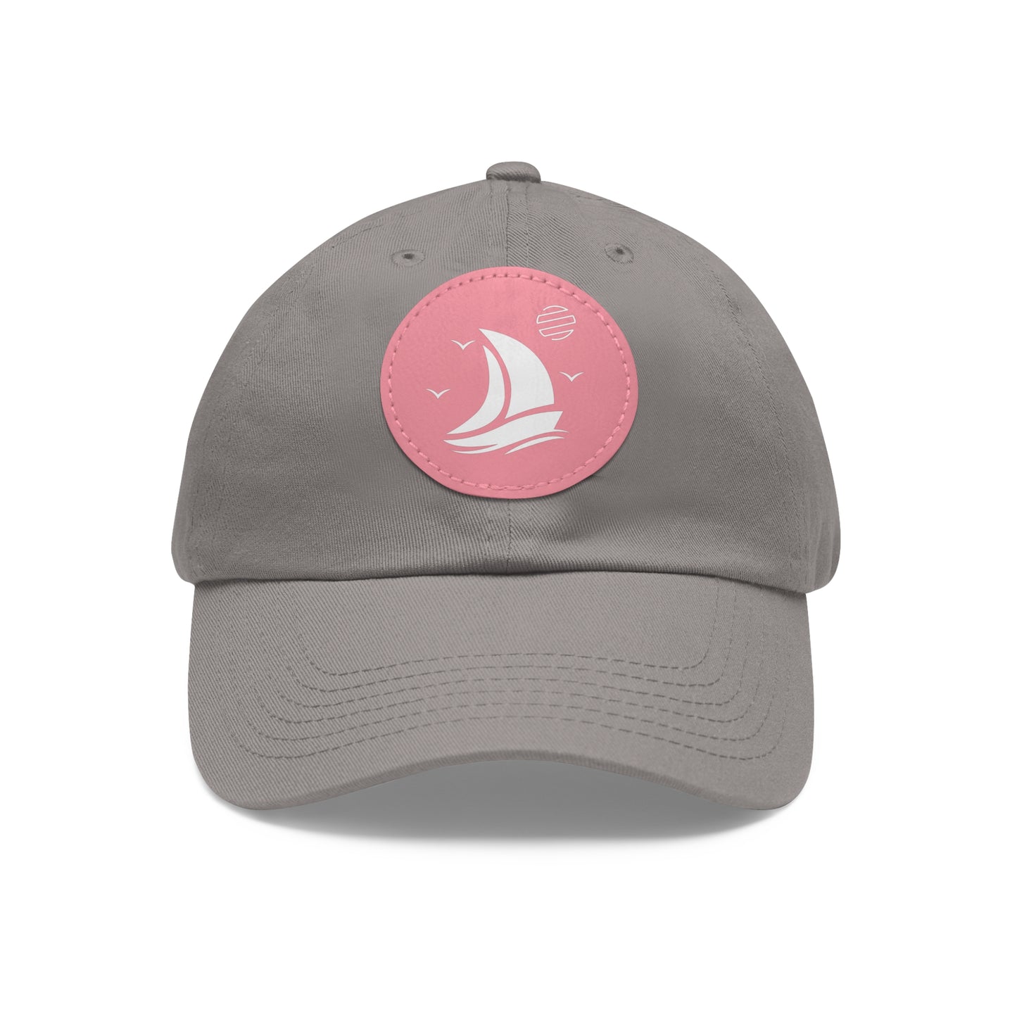 Set For Sail Leather Patch Dad Hat — Nautical Baseball Cap